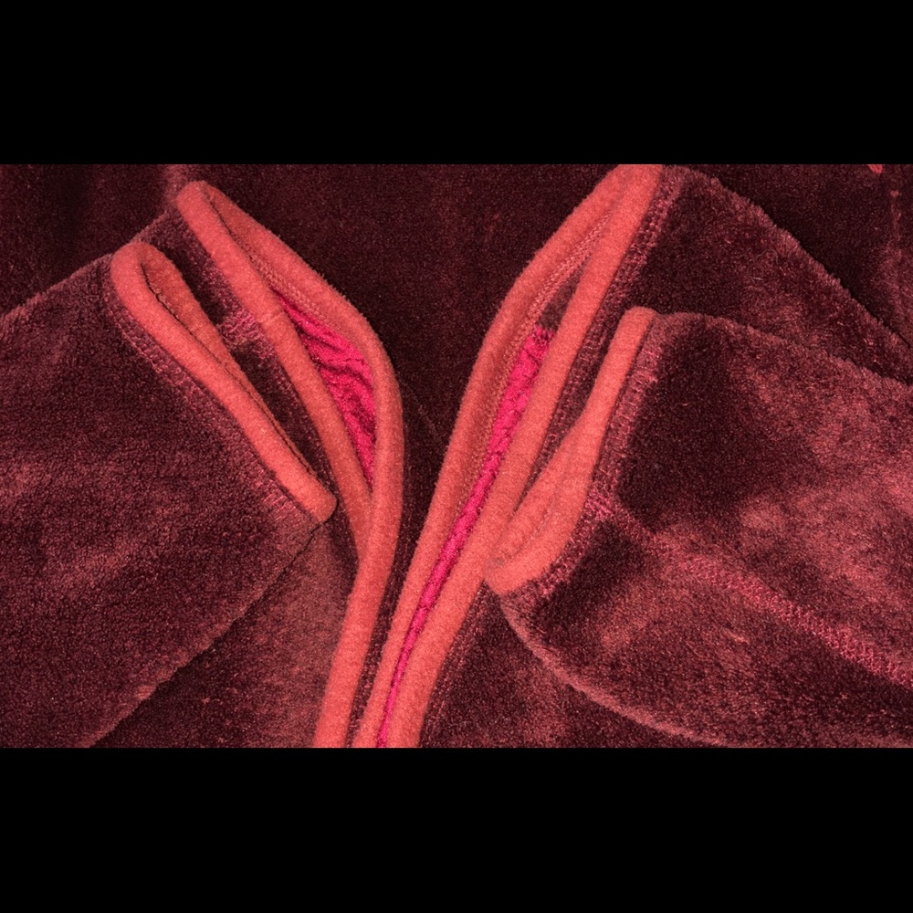 Patagonia fleece pullover burgundy size Large - Picture 8 of 8